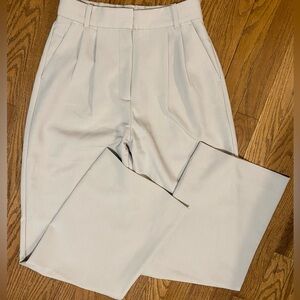 A&F Sloane Tailored Wide Leg Pant (light taupe color)